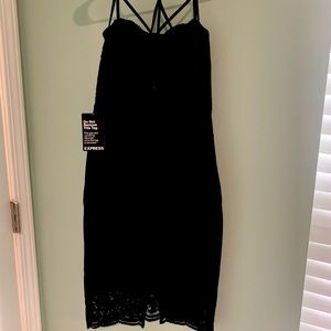 Express Black Lace Bodycon Dress